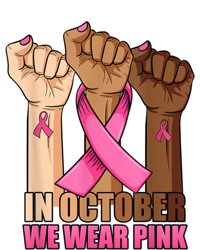 Hand In October We Wear Breast Cancer Awareness Month Gift T-Shirt