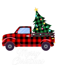 Merry Christmas Tree Buffalo Plaid Red Truck T-Shirt