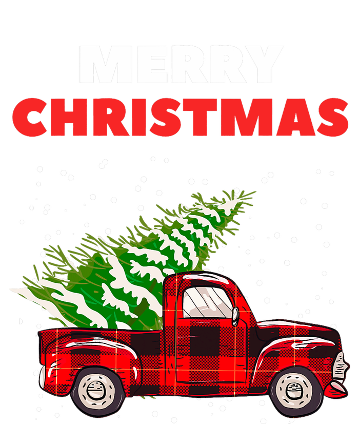 Merry Christmas Vintage Red Truck With Tree Family Matching V-Neck T-Shirt