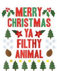 Merry Christmas Ya Filthy Animals Funny Christmas Gift Raglan Baseball T-Shirt