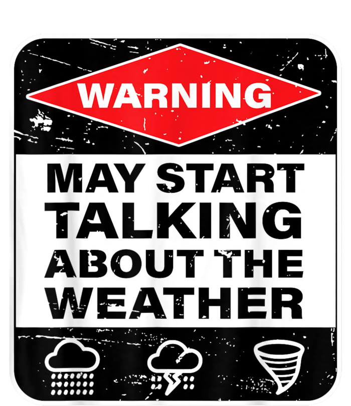 Warning May Start Talking About The Weather Women's Knotted Racerback Tank