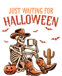 Just Waiting For Halloween Funny Skeleton Western Halloween Gift Tie Dye Hoodie