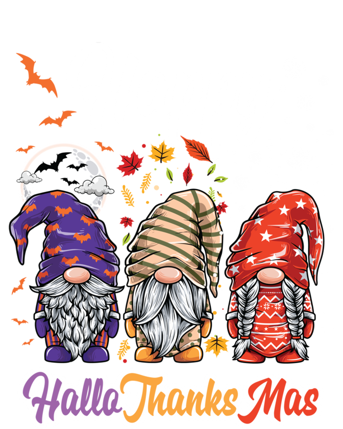 Happy Hallothanksmas Gnomes Halloween Thanksgiving Christmas Funny Gift T-Shirt