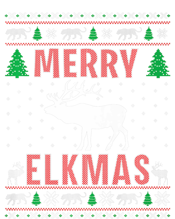 Merry Elkmas Animal Lover Ugly Christmas Themed Premium Kids Sweatshirt