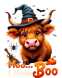 Moo I Mean Boo Cute Cow Bull Witch Hat Halloween Costume Gift T-Shirt