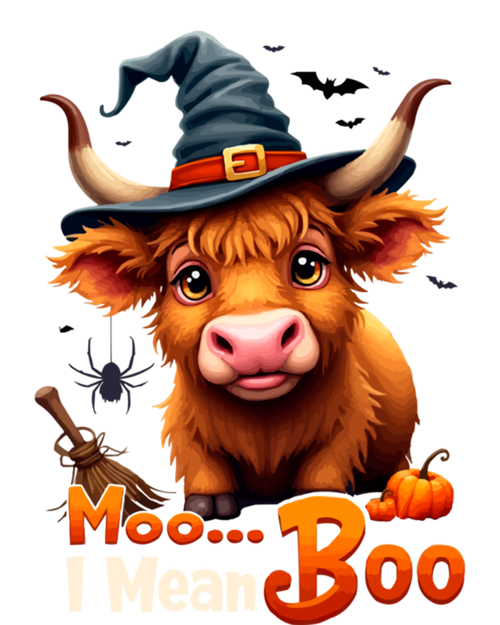 Moo I Mean Boo Cute Cow Bull Witch Hat Halloween Costume Gift T-Shirt