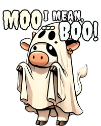 Moo I Mean Boo Funny Cow Ghost Halloween 2024 Costume Gift Kids Long Sleeve Shirt