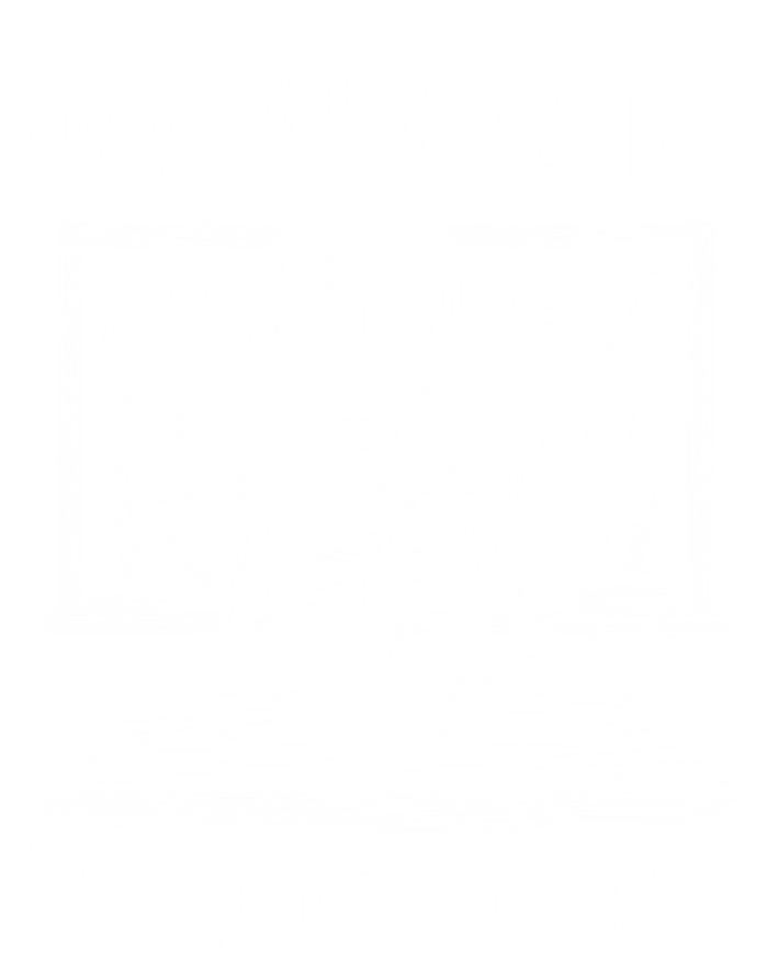 Ill Just Wait Skeleton Teacher Quiet Halloween Costume Gift Kids T-Shirt