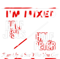 I’M Mixed Half Jesus Half Peter Run Up See Who You Get Zip Tote Bag