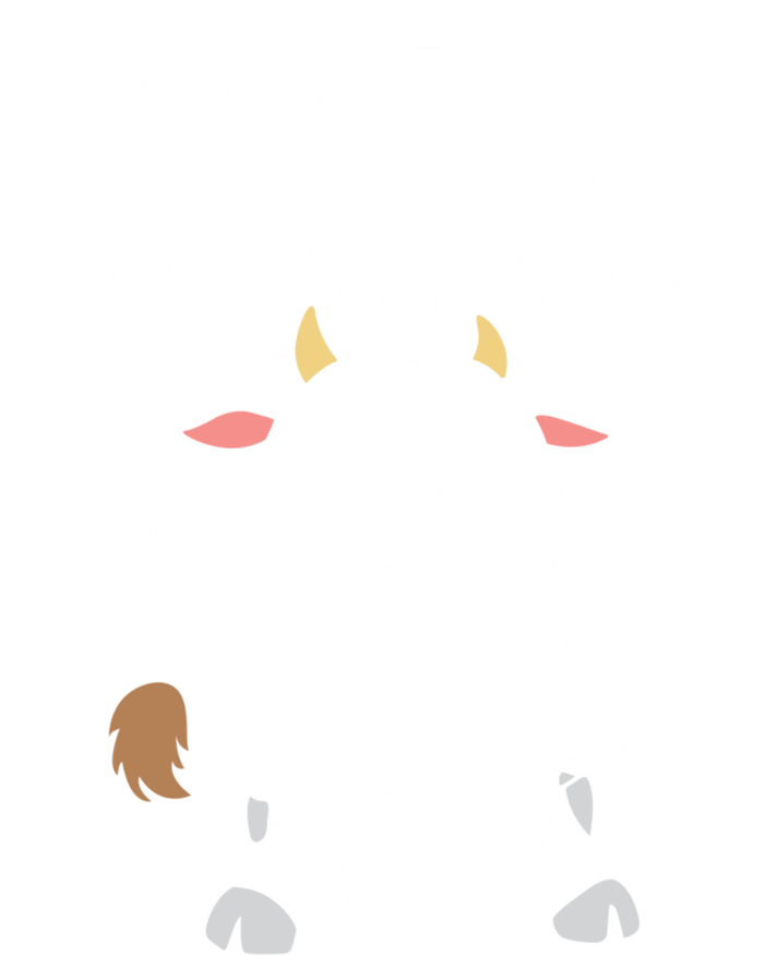 Moo I Mean Boo Ghost Cow Halloween Gift Insulated Varsity Jacket