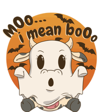 Moo I Mean Booo Cute Halloween Cow Ghost Gift T-Shirt