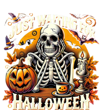 Just Waiting For Halloween Skeleton Coffee Spooky Season Gift T-Shirt