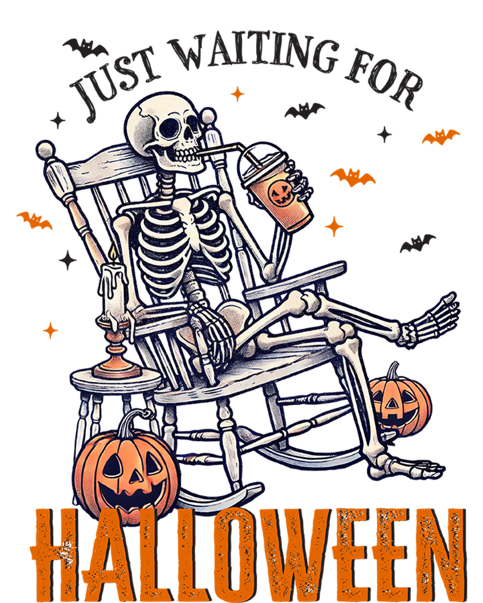 Just Waiting For Halloween Skeleton Halloween Party Matching Gift T-Shirt