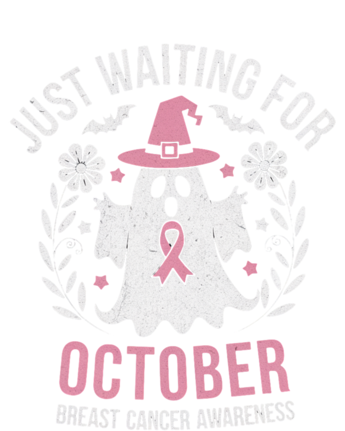 Just Waiting For October Breast Cancer Awareness Halloween Gift Premium Hoodie