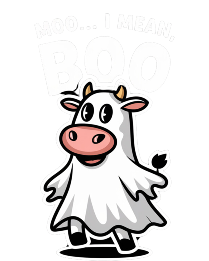 Moo I Mean Boo Cow Ghost Funny Halloween Funny Gift T-Shirt