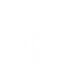 Rock On Skeleton Hand Funny Gift Premium Hoodie