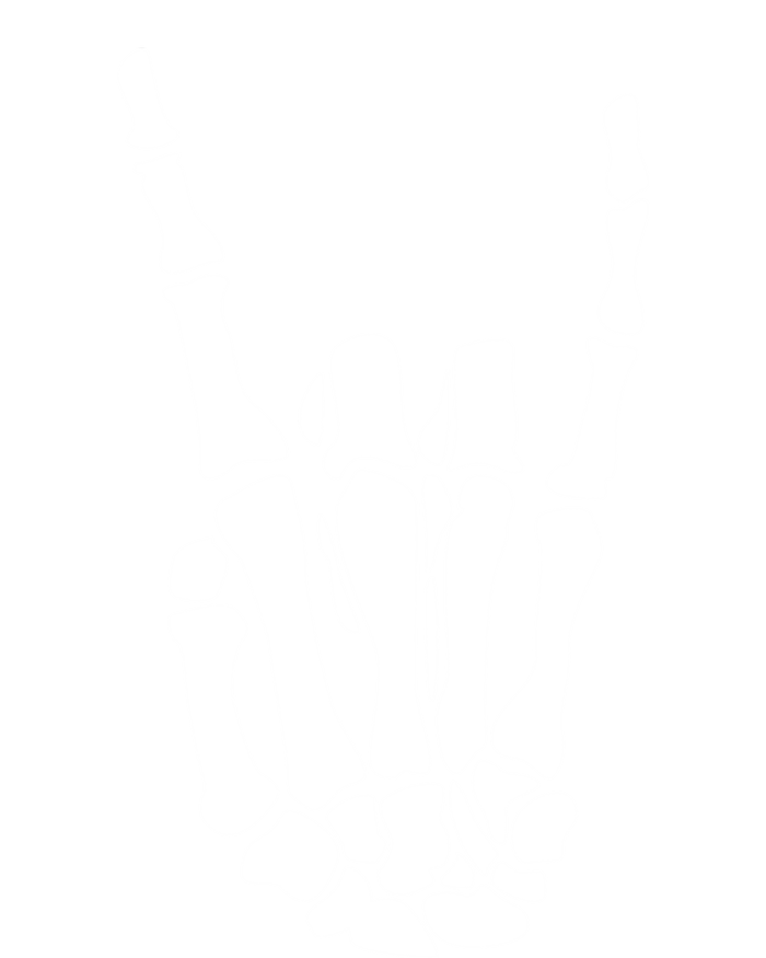 Rock On Skeleton Hand Funny Gift Premium Hoodie