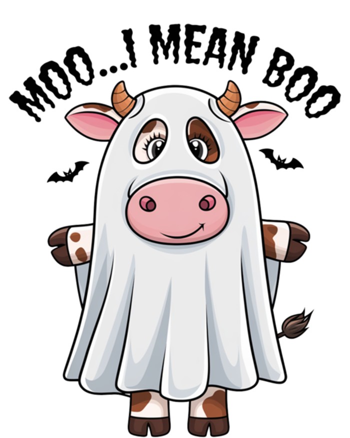 Moo I Mean Boo Ghost Cow Funny Halloween Costume Cow Farm Great Gift Tall T-Shirt