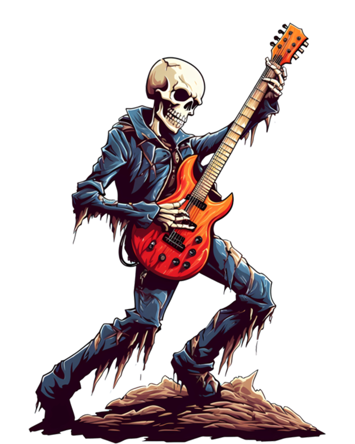 Skeleton Playing Guitar Rock And Roll Skeleton Hand Gift T-Shirt