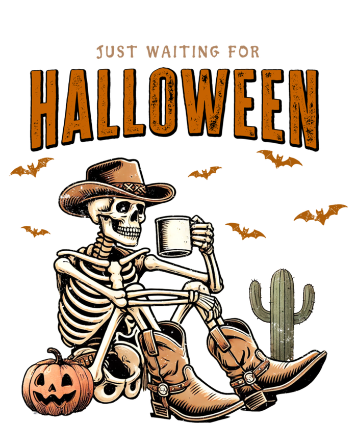 Skeleton Spooky Vibe Summer Funny Just Waiting For Halloween Great Gift T-Shirt