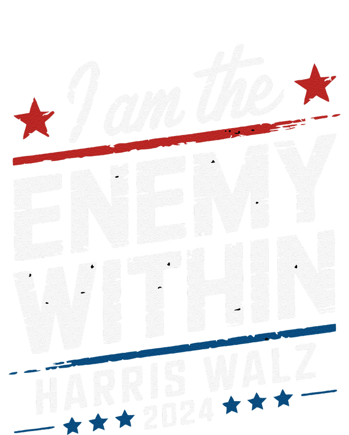 I Am The Enemy Within Harris Walz 2024 American Valucap Bio-Washed Visor