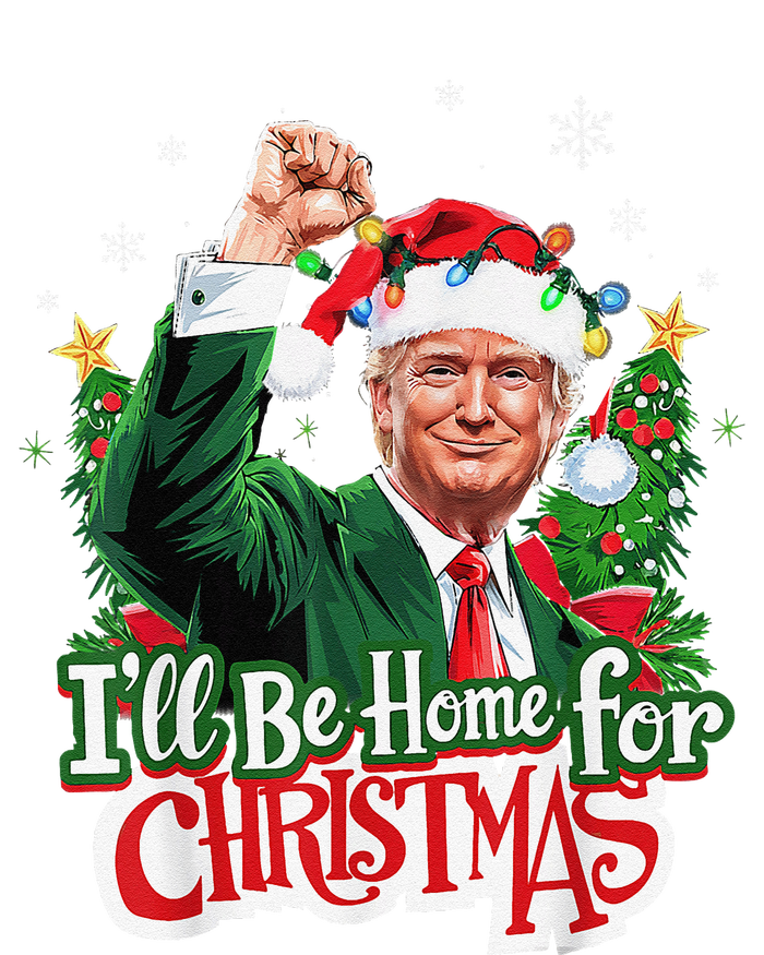 ILl Be Home For Christmas Santa Trump 2024 Hoodie