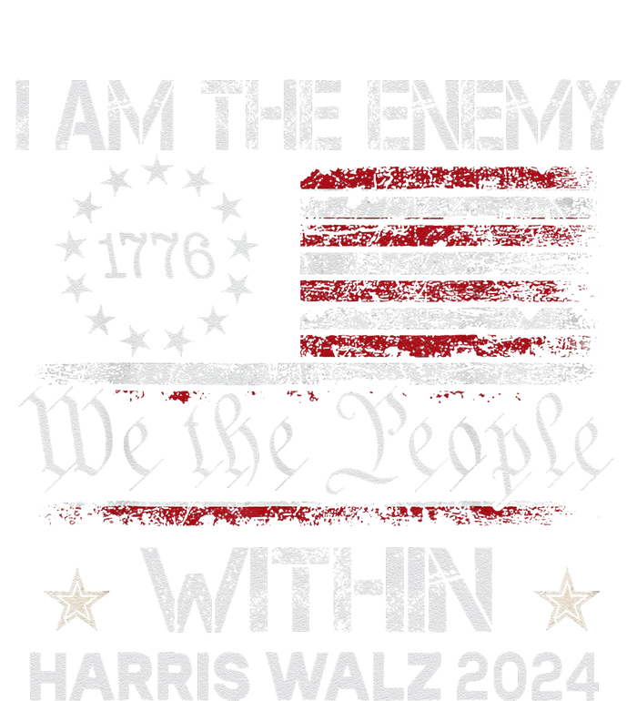 I Am The Enemy Within Harris Walz 2024 Grommeted Golf Towel