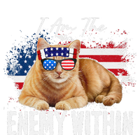 I Am The Enemy Within Pun Kamala Harris Cat Us Glasses 2024 T-Shirt