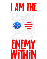 I Am The Enemy Within Pun Kamala Harris Cat Us Glasses 2024 T-Shirt