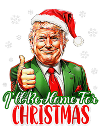 ILl Be Home For Christmas Funny Santa Claus Trump 2024 Xmas Long Sleeve Shirt