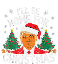 ILl Be Home For Christmas Funny Santa Claus Trump 2024 Xmas Yupoong Adult 5-Panel Trucker Hat