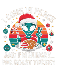 I Come In Peace And IM Hungry Turkey Alien In Christmas Womens Funnel Neck Pullover Hood