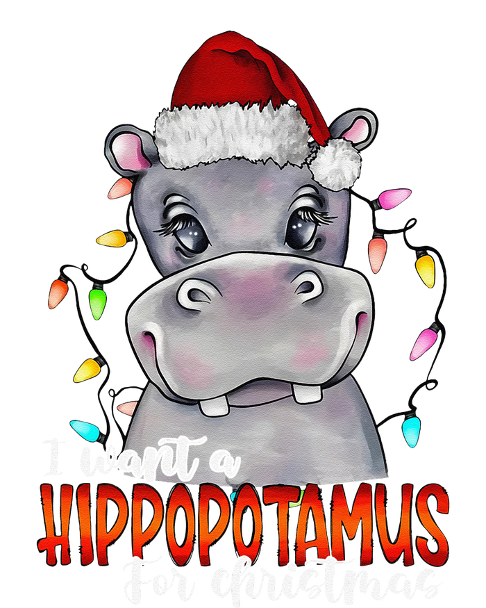 I Want A Hippopotamus For Christmas Family Hippo Christmas Womens California Wash Sweatshirt