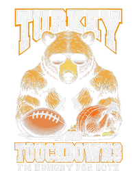 Turkey & Touchdowns Funny Thanksgiving Hungry Bear Football Sustainable Knit Beanie