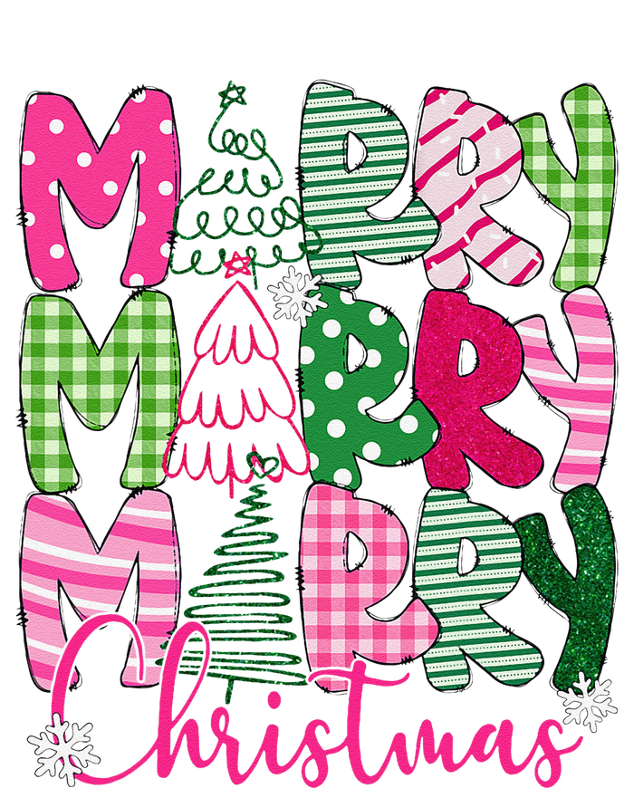 Merry Christmas Tree Lights Pin.K Plaid Christmas Vibes Women V-Neck T-Shirt