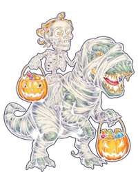 Skeleton Mummy Dinosaur Halloween Pumpkin Gift T-Shirt