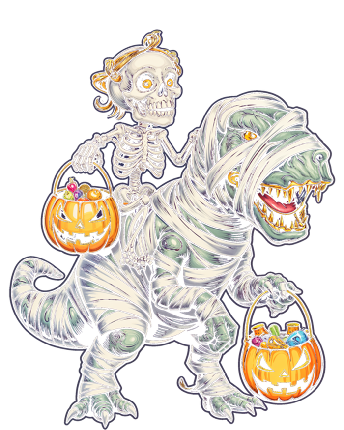 Skeleton Mummy Dinosaur Halloween Pumpkin Gift T-Shirt