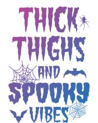 Thick Thighs Spooky Vibes Halloween Pumpkin Ghost Graphic Cute Gift Sweatshirt