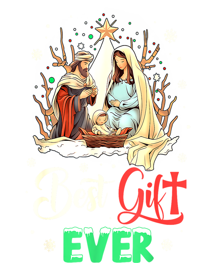 Christian Best Ever Christmas Cool Jesus Nativity Scene Xmas Gift Women's Long Sleeve Flannel Pajama Set 