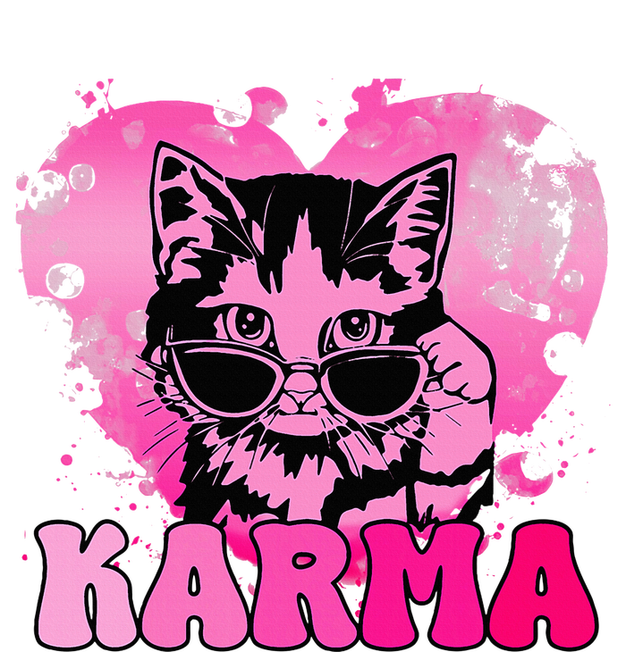 Cute Funny Cat Lover Heart Shape Karma Tall Sweatshirt