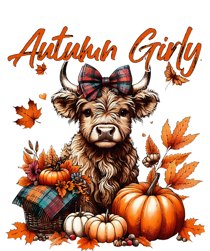 Cute Highland Cow Fall Autumn Girly Thanksgiving Yupoong Adult 5-Panel Trucker Hat