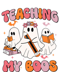 Teaching My Boos Trick Or Teach Spooky Teacher Halloween Gift Stripe Pom Pom Beanie