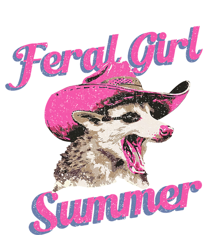 Feral Girl Summer Retro Possum Funny Meme Metallic Star Ornament