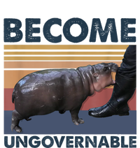 Become Ungovernable Moo Deng Cute Baby Hippo Funny Hippo V-Neck T-Shirt