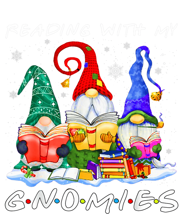 Reading With My Gnomies Book Lover Reading Lovers Christmas T-Shirt