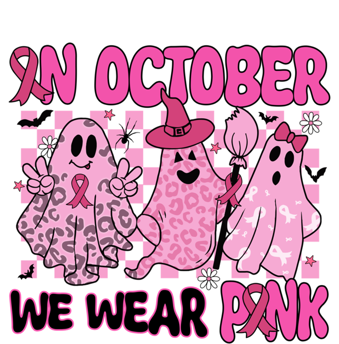 We Wear In October Breast Cancer Boo Ghosts Halloween Great Gift Tie Dye Hoodie