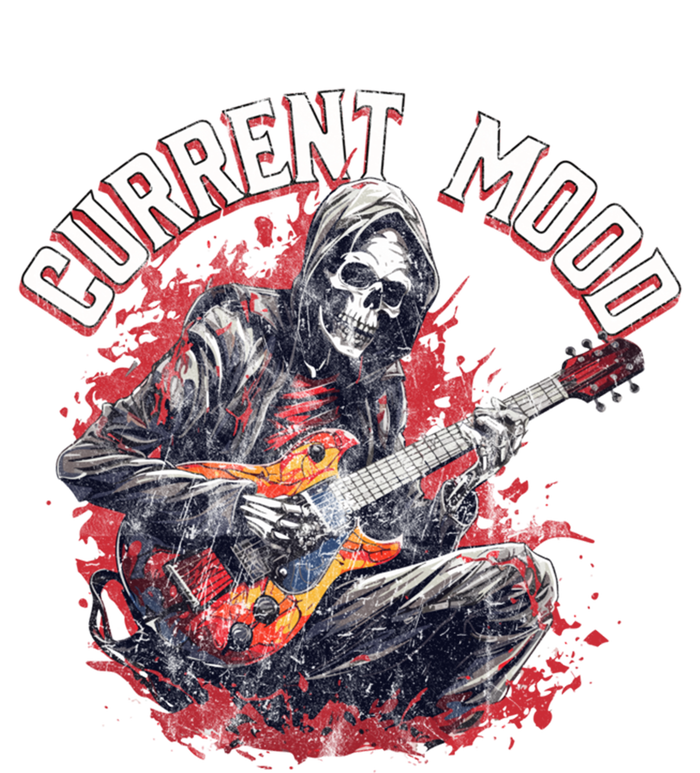 Vintage Guitar Player Rock And Roll Skeleton Current Mood Cool Gift T-Shirt