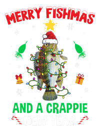 Merry Fishmas Crappie Christmas Tree Fishing Funny Xmas Womens California Wash Sweatshirt