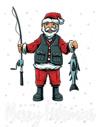 Merry Fishmas Santa Christmas Fisherman Button