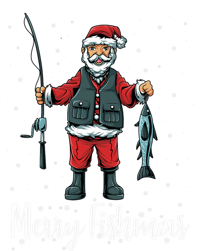 Merry Fishmas Santa Christmas Fisherman Button